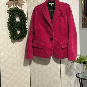 Talbots Hot Pink Corduroy Blazer